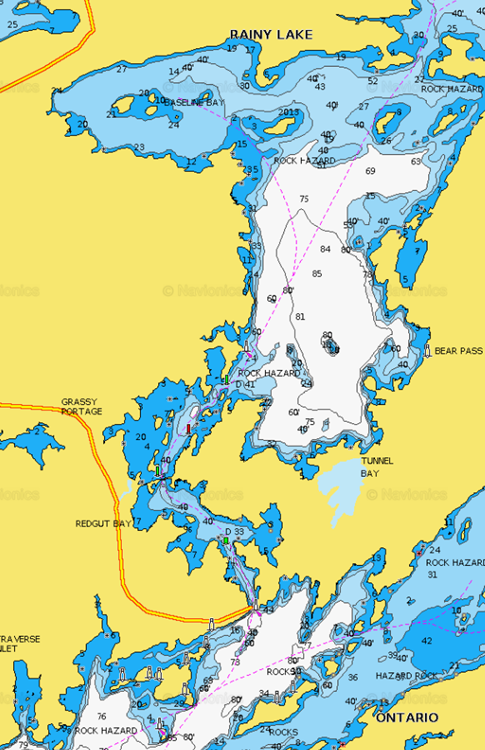 Rainy Lake Fishing Map Rainy -- Canadian Trips